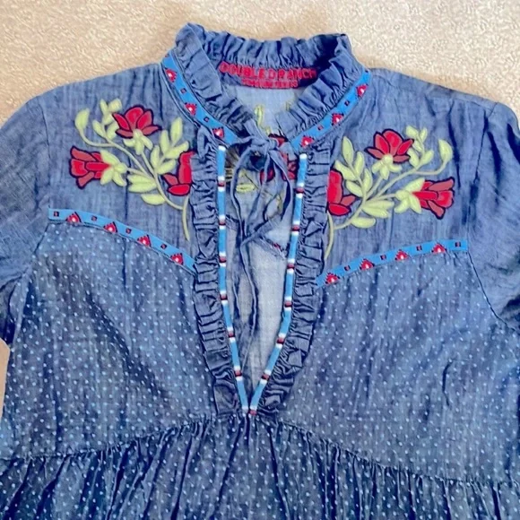NWT Claudette Denim Rodeo Dress -Double D Ranch - Picture 4 of 4